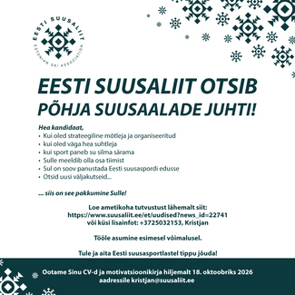 ESL põhja suusaalade juht - konkurss kuni 18.10